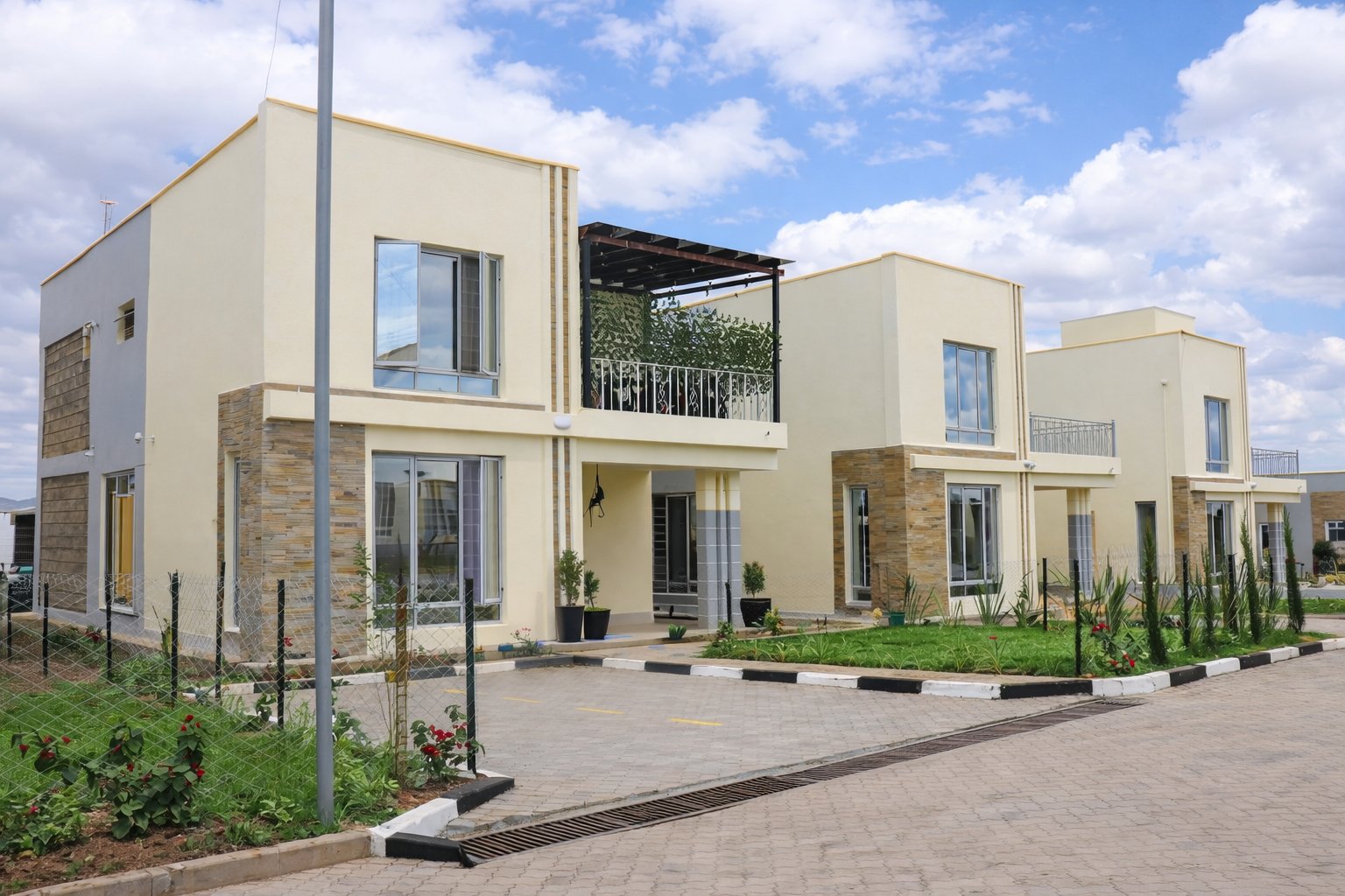 Twinfalls City 4-bedroom maisonette and 3-bedroom bungalow under blue sky, Machakos County Kenya